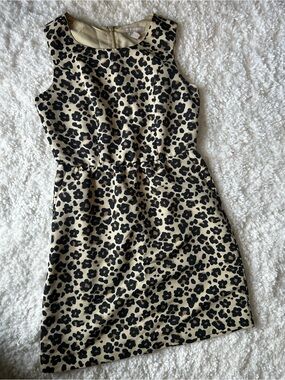 Banana Republic Beige and Black Leopard Print Dress - size 6